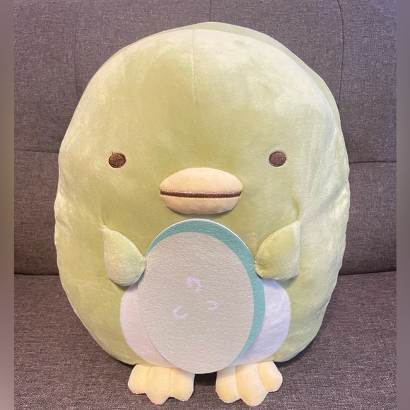 Sumikko Gurashi Green Penguin Plush Egg 14” Stuffed Plushie Very Soft NWT - Picture 2 of 6